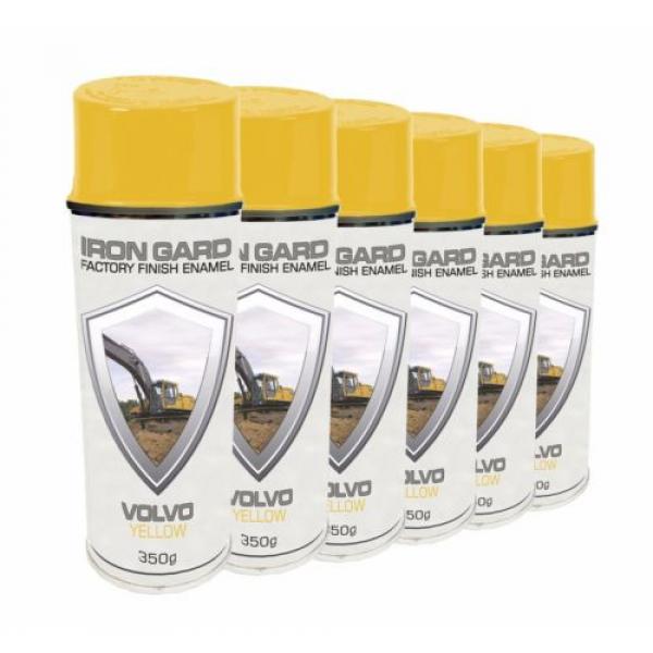 6x IRON GARD Spray Paint VOLVO YELLOW Excavator Dozer Loader Bucket Attachment #2 image