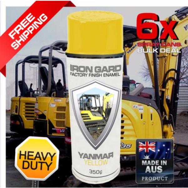 6x IRON GARD Spray Paint YANMAR YELLOW Excavator Dozer Loader Bucket Attachment #1 image