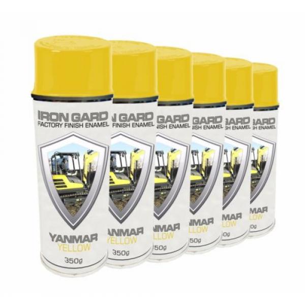 6x IRON GARD Spray Paint YANMAR YELLOW Excavator Dozer Loader Bucket Attachment #2 image