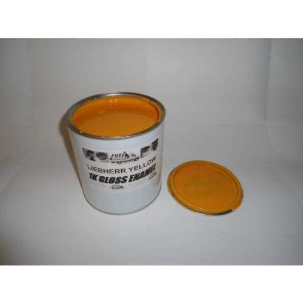 Liebherr Excavator Yellow Gloss Enamel Paint 1 Litre #2 image