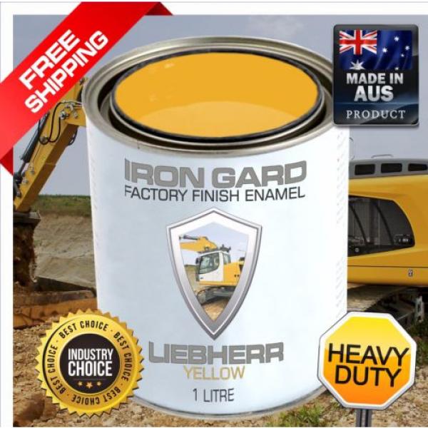 IRON GARD 1L Enamel Paint LIEBHERR YELLOW Excavator Auger Loader Bucket Tracks #1 image