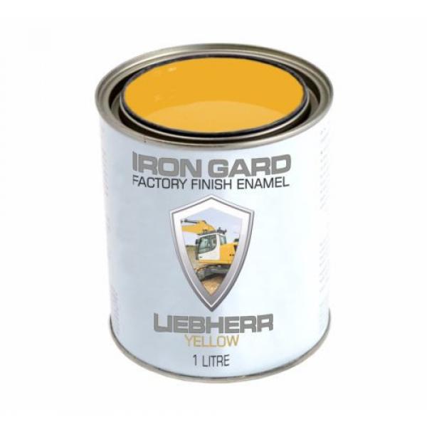 IRON GARD 1L Enamel Paint LIEBHERR YELLOW Excavator Auger Loader Bucket Tracks #2 image