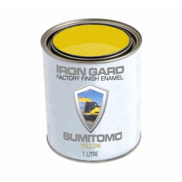 IRON GARD 1L Enamel Paint SUMITOMO YELLOW Excavator Auger Bucket Tracks Mini Dig #2 image