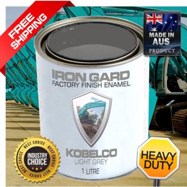 IRON GARD 1L Enamel Paint KOBELCO LIGHT GREY Excavator Auger Loader Skid Bucket #1 image