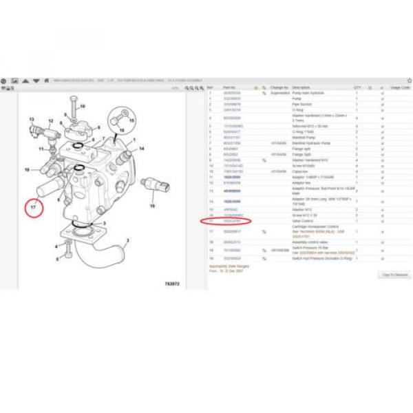 JCB 332/C4791 VALVE CONTROL VARIFLOW PUMP #3 image