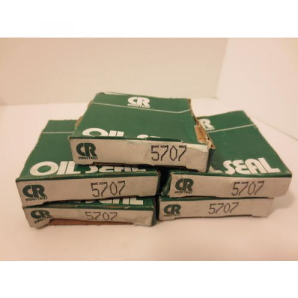 Lot of 5 CR Chicago Rawhide Oil Seals 5707 New #1 image