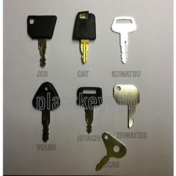 7 KEY PLANT &amp; EXCAVATOR EQUIPMENT KEY SET - FREE UK POST #1 image