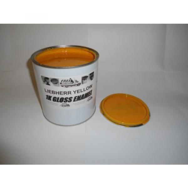 Liebherr Excavator Yellow Gloss Enamel Paint 1 Litre #1 image