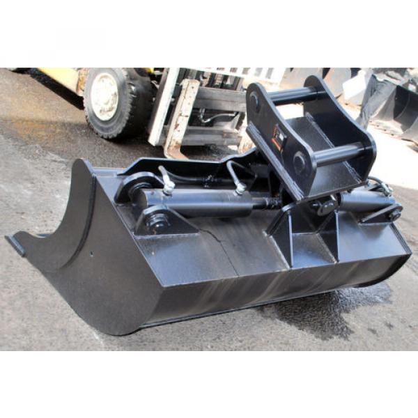 Heavy Duty Hydraulic Tilt Bucket (2 cyl) for 6 - 8 Tonne Excavator Digger #2 image