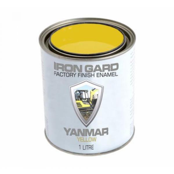 IRON GARD 1L Enamel Paint YANMAR YELLOW Excavator Auger Bucket Tracks Mini Dig #2 image