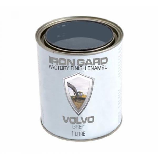 IRON GARD 1L Enamel Paint VOLVO GREY Excavator Auger Bucket Tracks Mini Digger #2 image