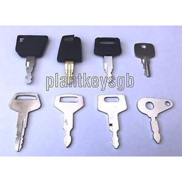 8 PLANT &amp; TRACTOR KEYS - JCB - CASE - CAT - HITACHI - TAKEUCHI - KOMATSU #1 image