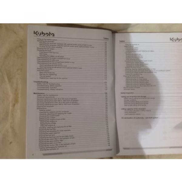 KUBOTA KX057-4, U48-4, U55-4 OPERATING MANUAL EXCAVATOR BOOK  (INC VAT) #3 image