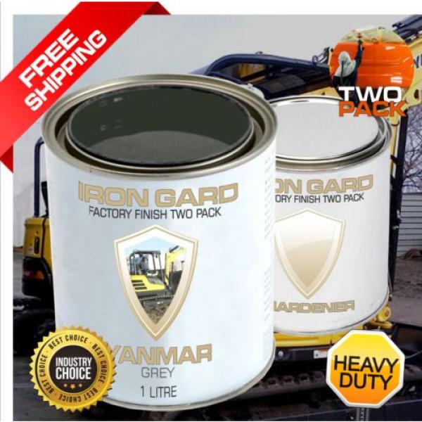 IRON GARD 1L Two Pack Paint YANMAR GREY Mini Excavator Auger Loader Skid Bucket #1 image