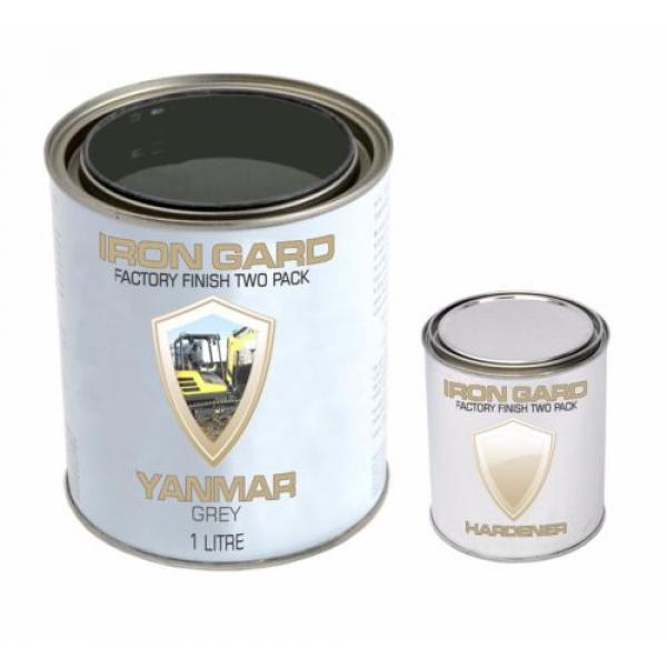 IRON GARD 1L Two Pack Paint YANMAR GREY Mini Excavator Auger Loader Skid Bucket #2 image