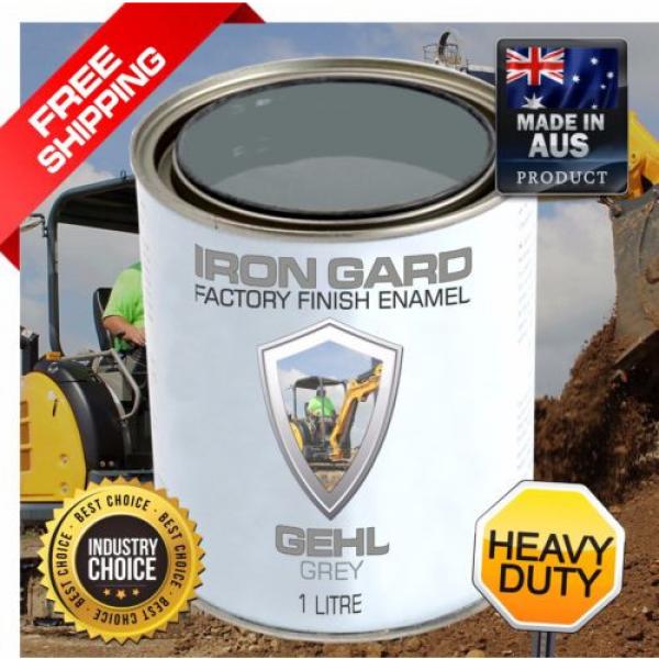 IRON GARD 1L Enamel Paint GEHL GREY Excavator Dozer Loader Skid Bucket Auger Ton #1 image