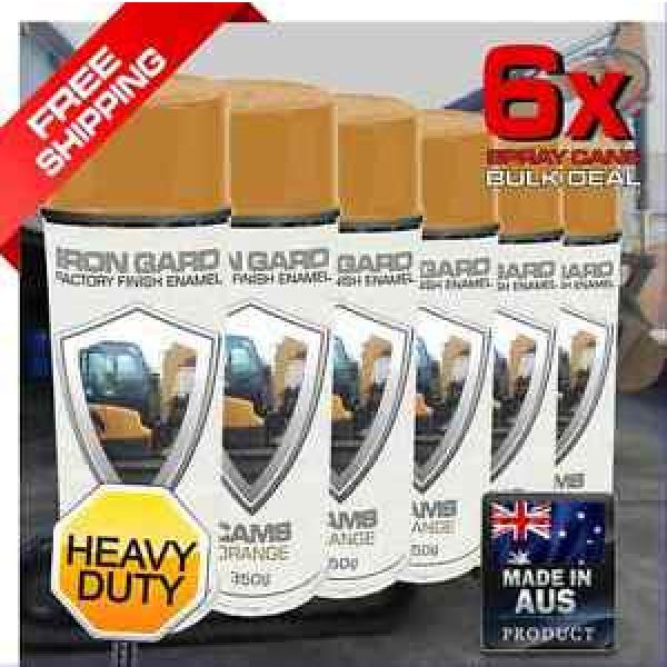 6x IRON GARD Spray Paint CAMS ORANGE Mini Excavator Digger Bucket Auger Track T #1 image