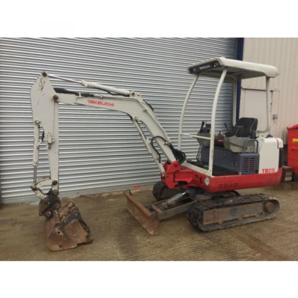 Takeuchi TB016 1.6T Digger/Excavator Expanding Tracks Q/Hitch 3 Bkts (Price+vat) #2 image