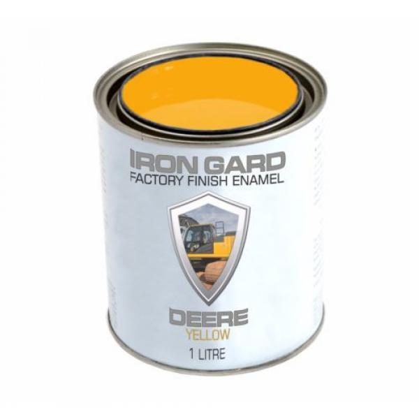 IRON GARD 1L Enamel Paint JOHN DEERE YELLOW Excavator Auger Loader Skid Bucket #2 image