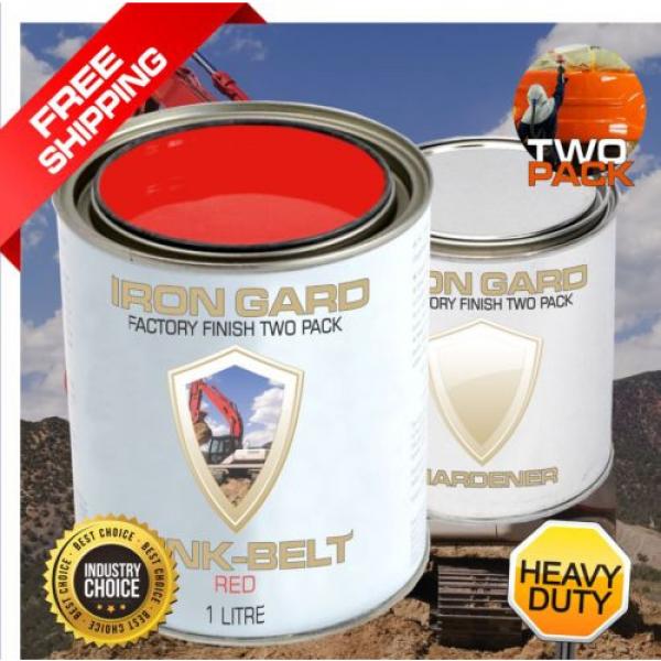 IRON GARD 1L Two Pack Paint LINK BELT RED Excavator Loader Bucket Attach Skid #1 image