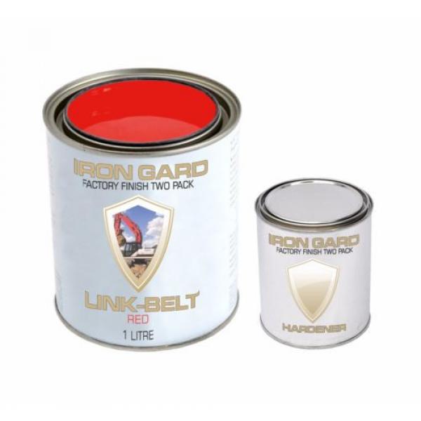 IRON GARD 1L Two Pack Paint LINK BELT RED Excavator Loader Bucket Attach Skid #2 image