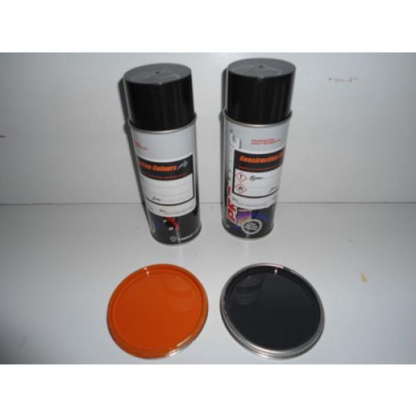 Hitachi ZX Orange &amp; Cabin Dark Grey Gloss paints 400ml Aerosols #2 image