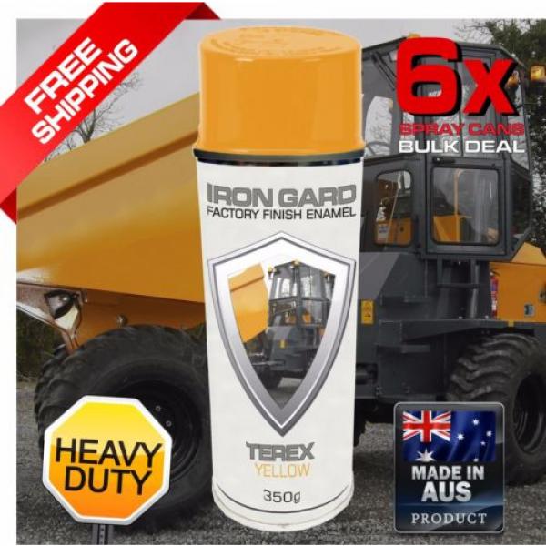 6x IRON GARD Spray Paint TEREX YELLOW Excavator Posi Track Loader Skid Steer #1 image