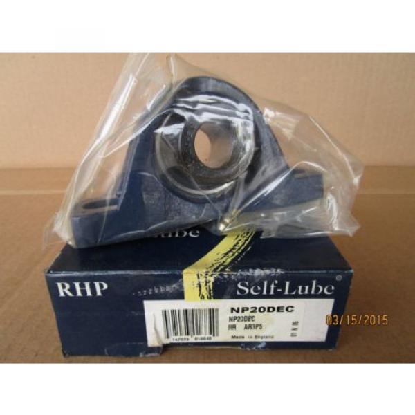 RHP NP20 DEC SELF-LUBE ARR AR3P5 2 BOLT 20MM PILLOW BLOCK BEARING(=SKF SY20 WR,) #1 image