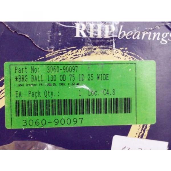 AMAT 3060-90097 RHP Ball Bearing 6215 130mm OD, 75mm ID, 25mm WIDE, New #2 image